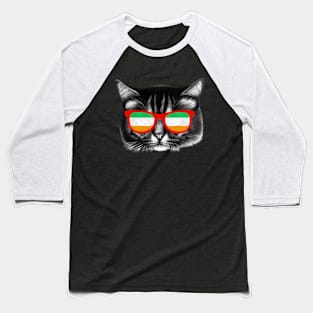 Irish Glasses Cat Baseball T-Shirt